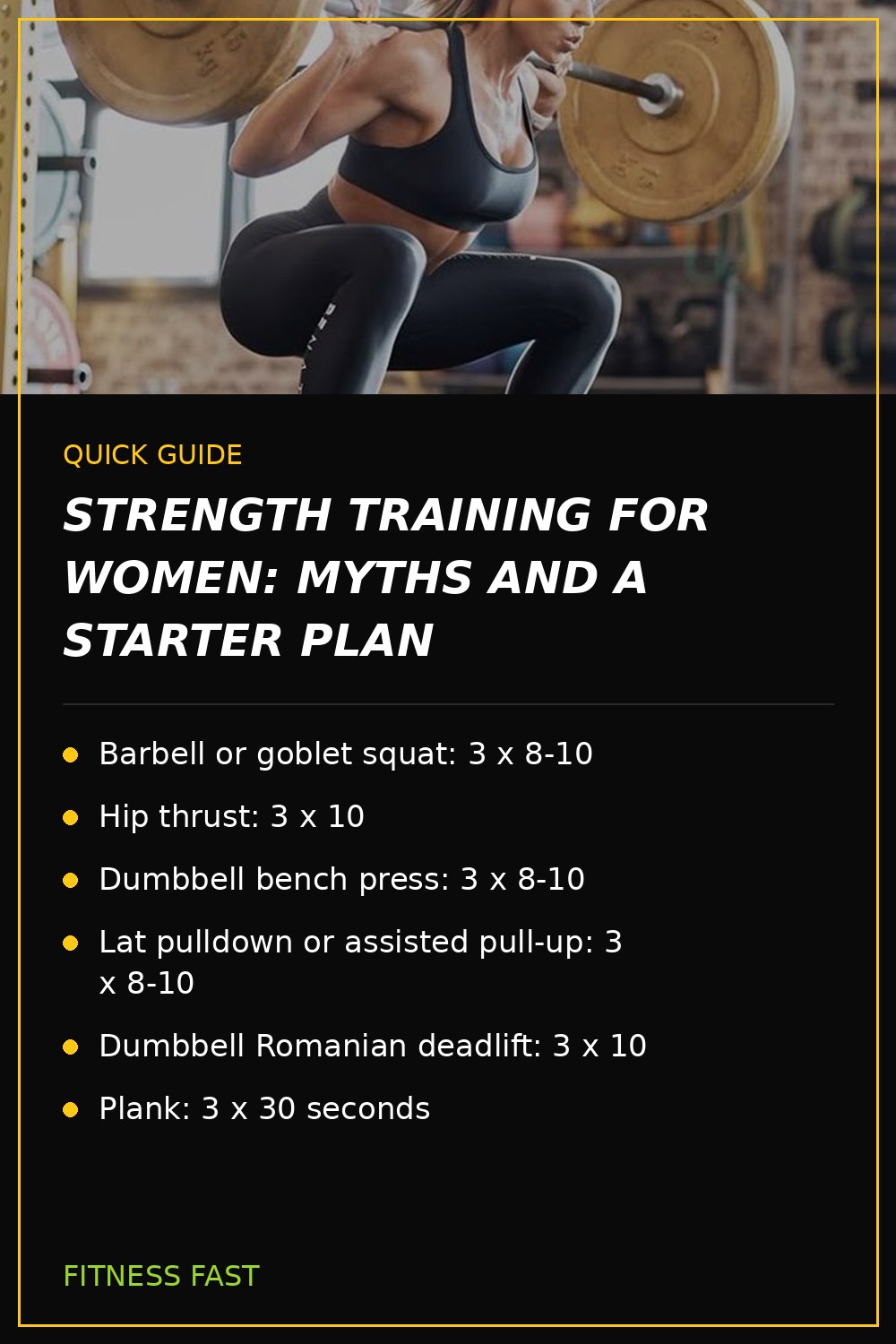 Quick guide: Strength Training for Women: Myths and a Starter Plan