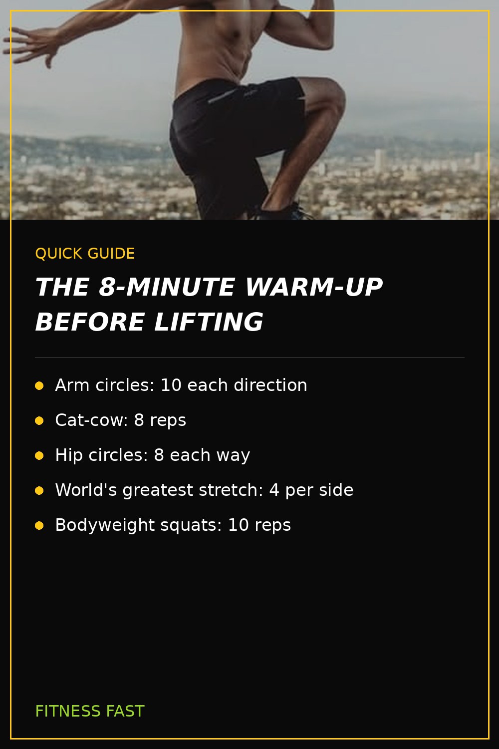 Quick guide: The 8-Minute Warm-Up Before Lifting